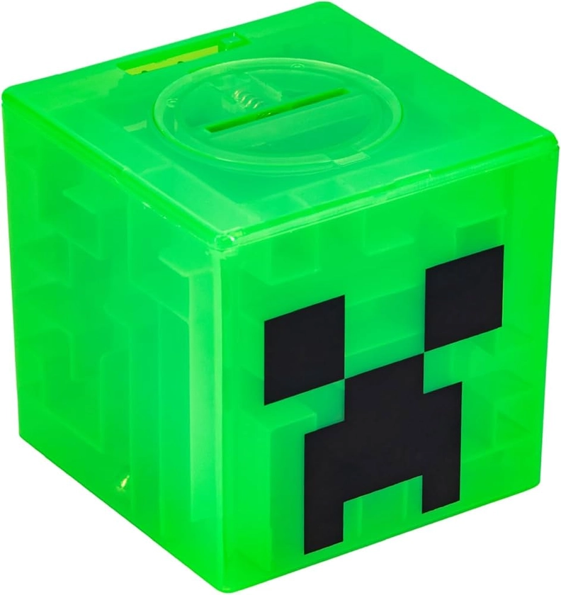 Paladone Minecraft Creeper Maze Safe - Complete The Maze to Unlock Money - Fun Minecraft Block Collectible and Piggy Bank, Comes with Decorative Stickers : Amazon.co.uk: Home & Kitchen