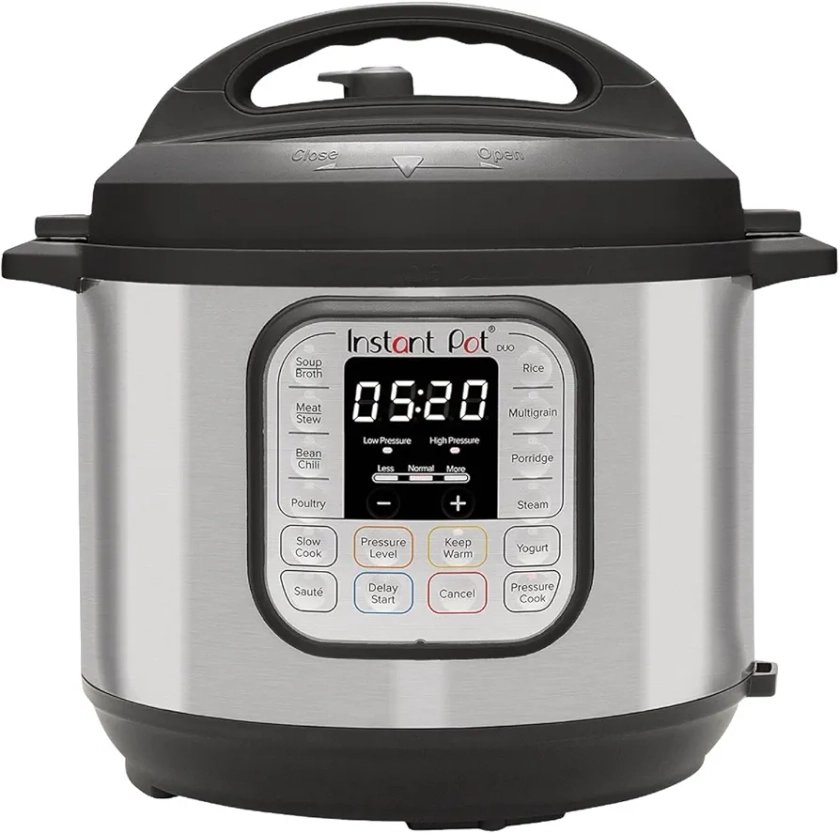 Instant Pot Duo 7-in-1 Electric Pressure Cooker, Slow Cooker, Rice Cooker, Steamer, Sauté, Yogurt Maker, Warmer & Sterilizer, Includes App With Over 800 Recipes, Stainless Steel, 8 Quart