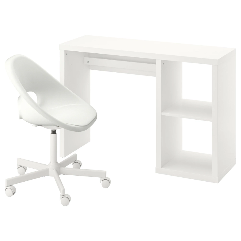 KALLAX / LOBERGET Desk and chair - white - IKEA