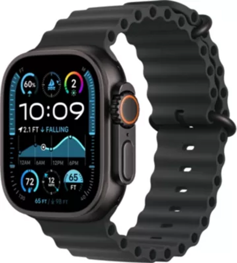 Montre connectée APPLE WATCH Ultra 2 49mm Noir / Noir Océan Cellular | Boulanger