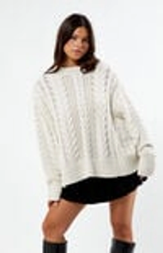 LA Hearts Rory Cable Knit Sweater | PacSun