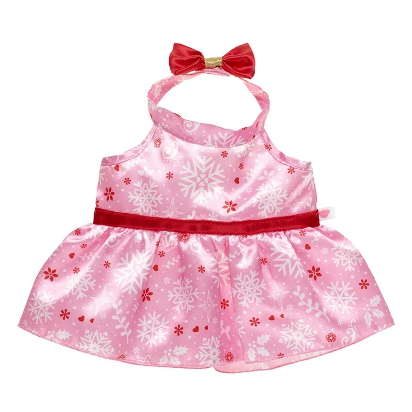 Red & Pink Snowflake Christmas Dress