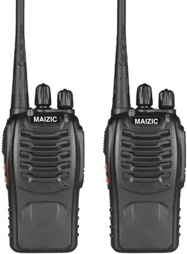 Maizic Smarthome Walkie Talkie 5Km Long Range Two-Way Portable CB Radio BF-888S Portable Two-Way Radio with 16 Channel Walkie Talkie (Black, 2 Pieces) for Kids : Amazon.in: Toys & Games