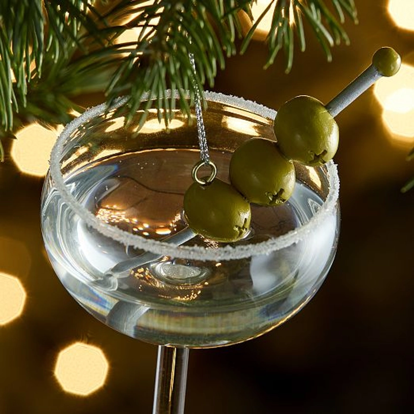 Glass Martini Ornament