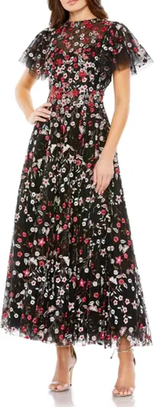 Mac Duggal Embroidered Floral Tulle Cocktail Dress | Nordstrom