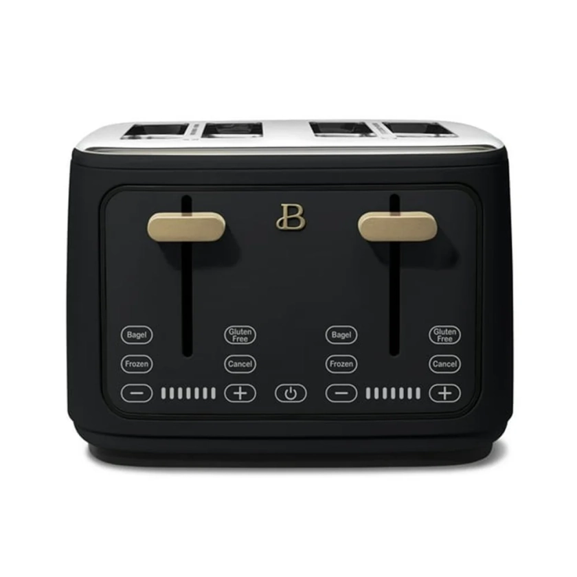 Beautiful 4-Slice Toaster with Touch-Activated Display, Black Sesame by Drew Barrymore