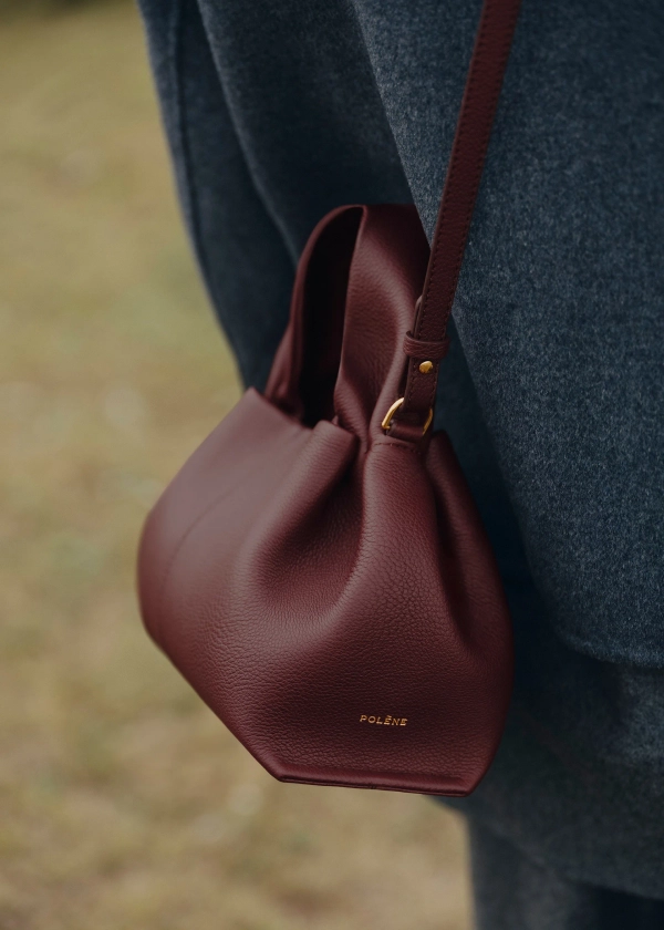 Polène | Bag - Numéro Neuf Mini - Textured Black Cherry