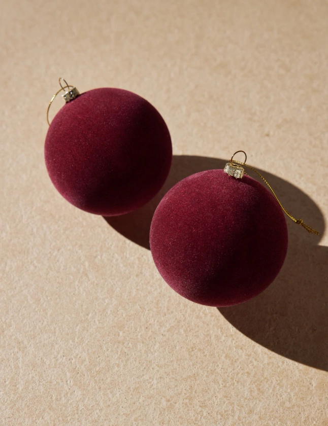 Velvet Ball Ornament (Set of 2) by Cody Foster and Co