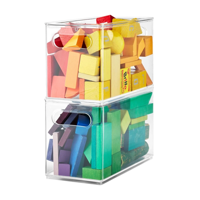 The Home Edit Narrow Bins, 10" x 5" x 6"Plastic Modular Storage System, 4 Pack - Walmart.com