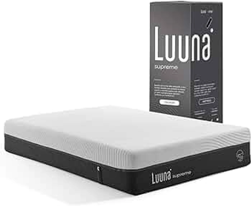 Luuna One Colchón en Caja, Matrimonial, 4 Capas de Confort, Espuma de Memoria Memory Foam, Firmeza Media, Máxima Durabilidad y Soporte, 10 Años de Garantía y 100 Noches de Prueba, Hecho en México