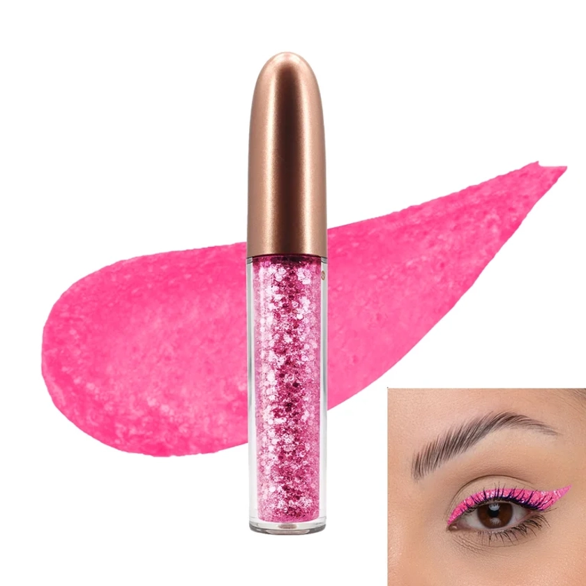 &quot;Delineador  Ojos Glitter Liquido Escarchado Rosa Intenso&quot;