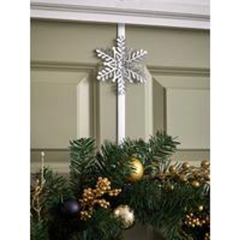 Set of 2 Snowflake Christmas Wreath Hangers