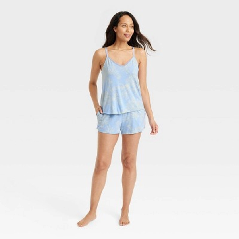 Women's Beautifully Soft Cami Pajama Set - Stars Above™ Blue/Floral XXL