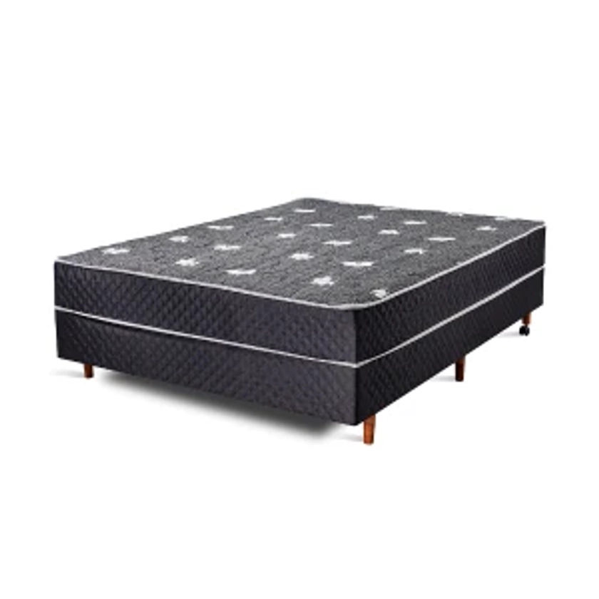 Cama Box Casal Conjugada 138x55 Chapecó Preto - Cristalflex