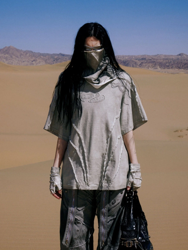 Personsoul Desert Distressed Grey T-shirt