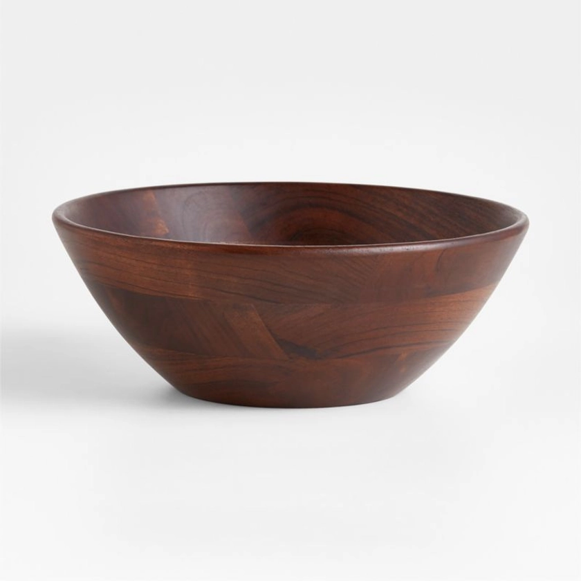 Carson Medium Dark Acacia Wood Bowl + Reviews | Crate & Barrel
