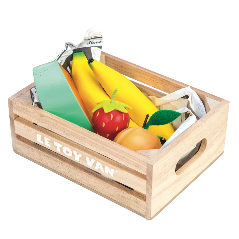 Fruits '5 a Day' Crate | Wooden Play Food Toys | Le Toy Van