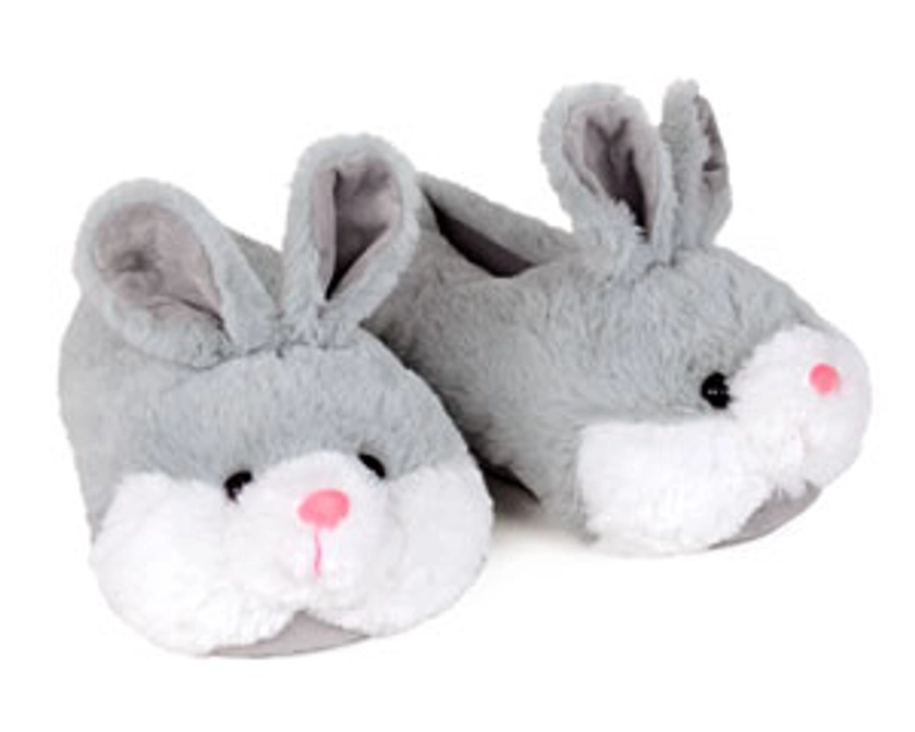 Gray Bunny Slippers