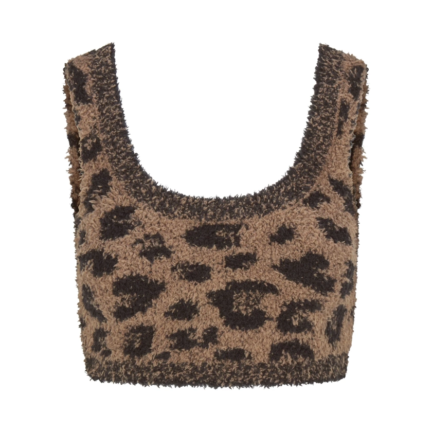 COZY KNIT SCOOP BRALETTE | LEOPARD PRINT