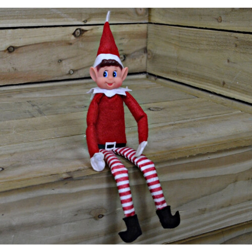 12' (30cm) Long Elf That Sits on the Tree or Shelf Felt / Plush With Vinyl Face on OnBuy