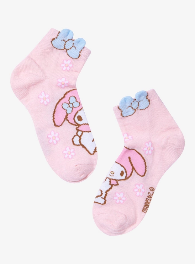 My Melody Blue Bow Ankle Socks