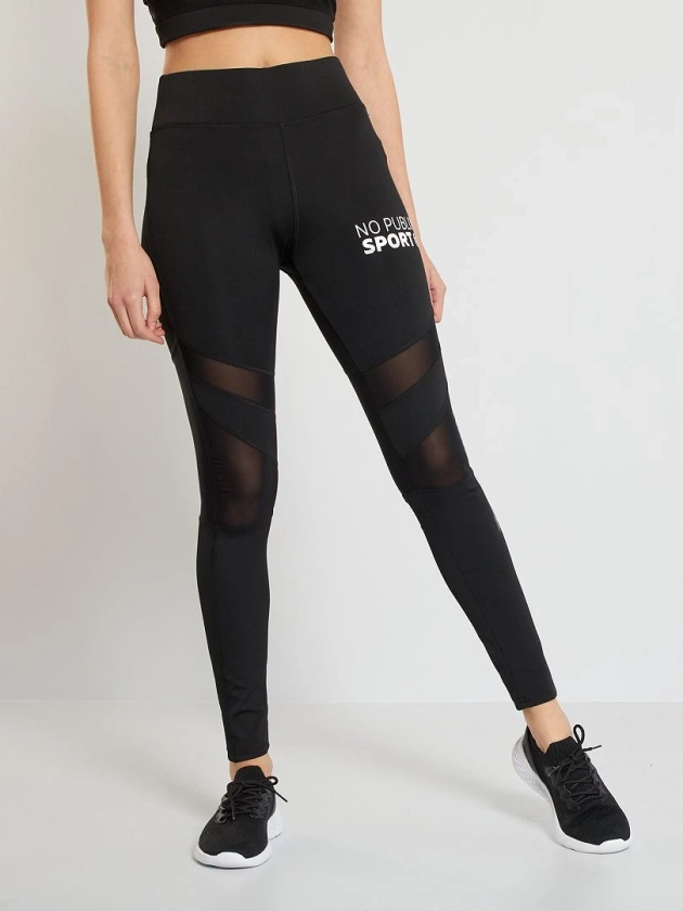 Legging 'No Publik' avec résille