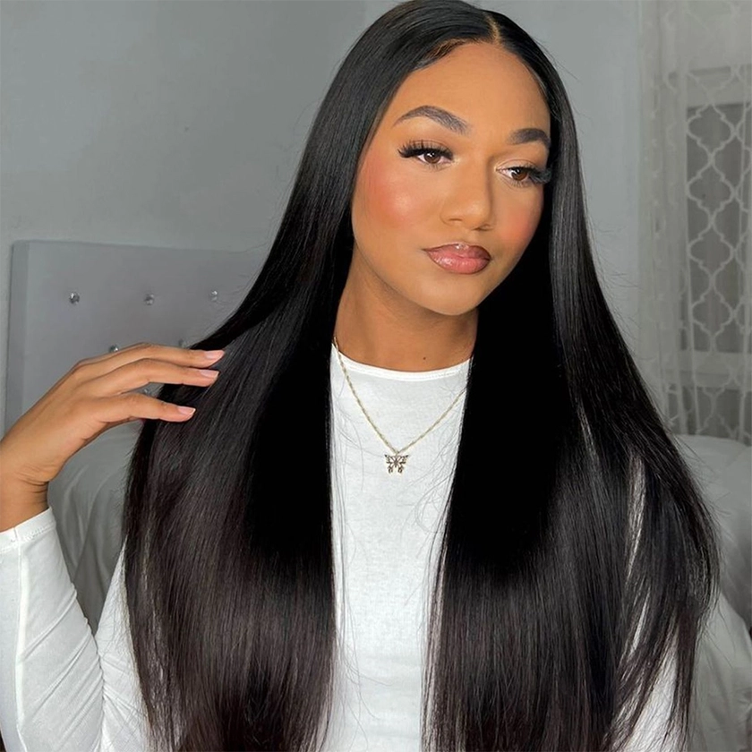 Pre Cut Lace | Glueless 4x4 5x6 HD Lace Wig Straight Hair Wear And Go Wig