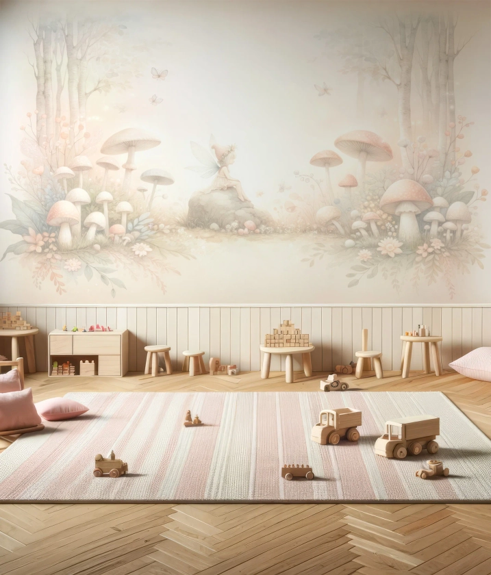 Fairy Land Theme Mural Kids Room Peel & Stick Removable Wallpaper – Olive et Oriel