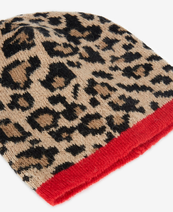 Bonnet en laine léopard | The Kooples