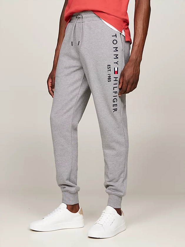 Embroidery Logo Cuffed Joggers | Grey | Tommy Hilfiger