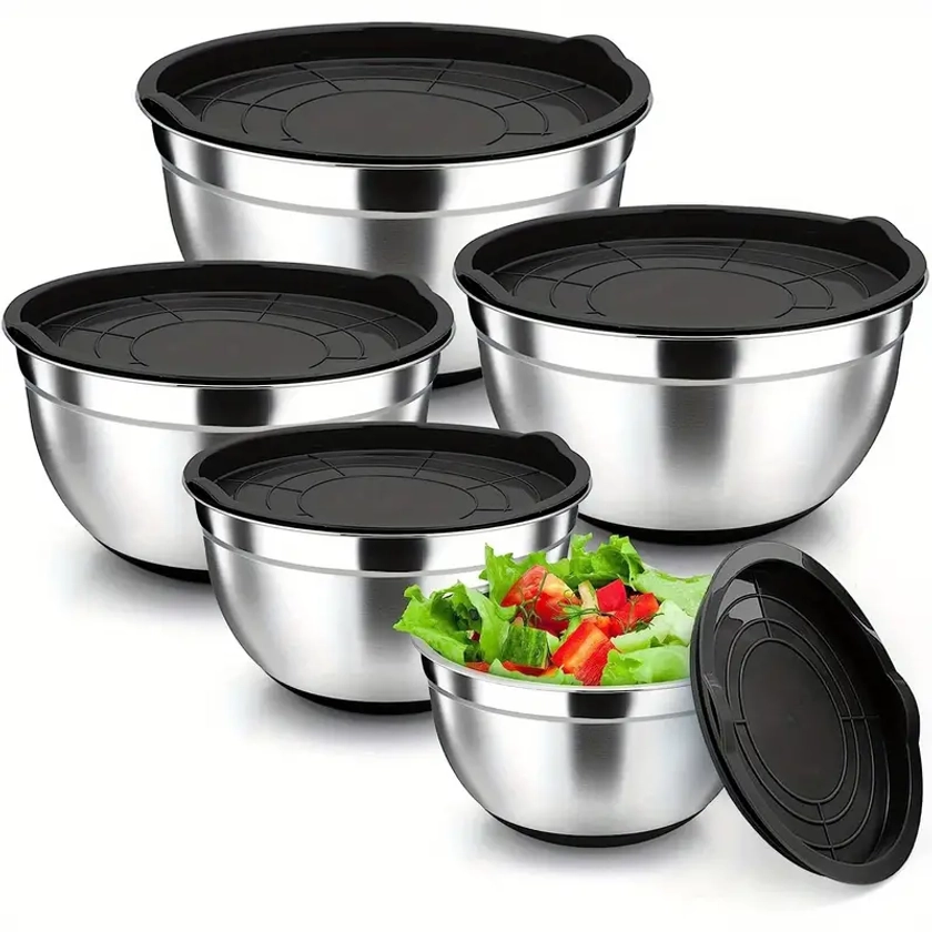 Steel Bowl Set - Temu