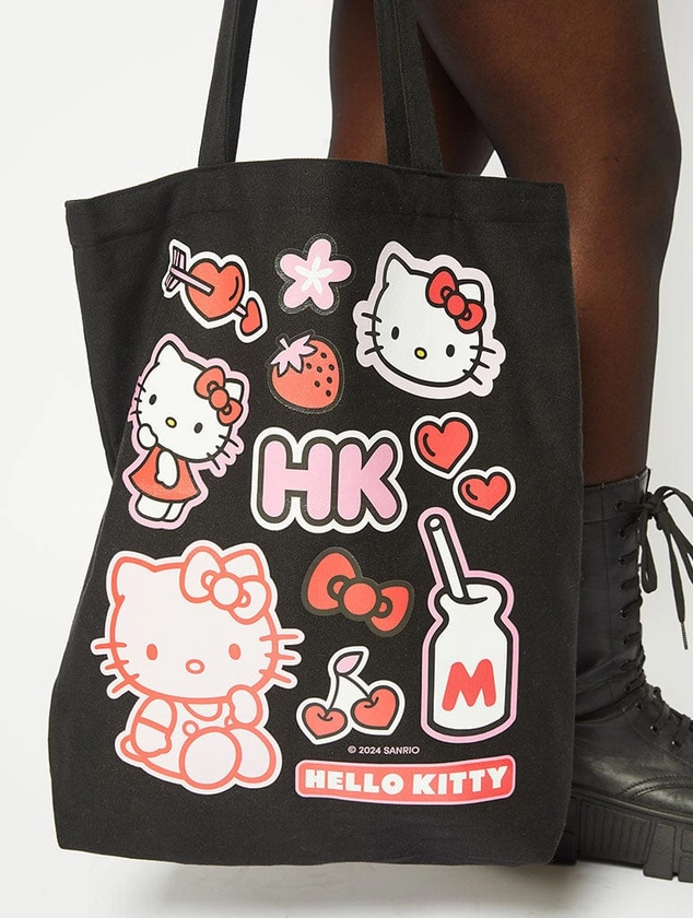 Hello Kitty x Skinnydip Sticker Tote Bag| Shop Hello Kitty Accessories | Skinnydip London