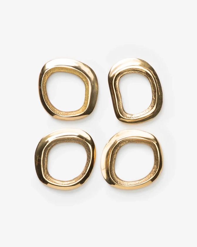 Gilford Brass Napkin Rings (Set of 4)