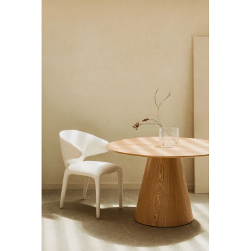 Mesa de comedor redonda en madera (Ø120 cm) Aura