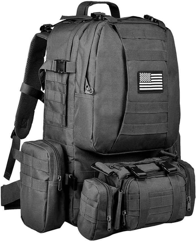 Amazon.com : CVLIFE Tactical Backpack Military Army Rucksack 60L Large Assault Pack Detachable Molle Bag : Sports & Outdoors