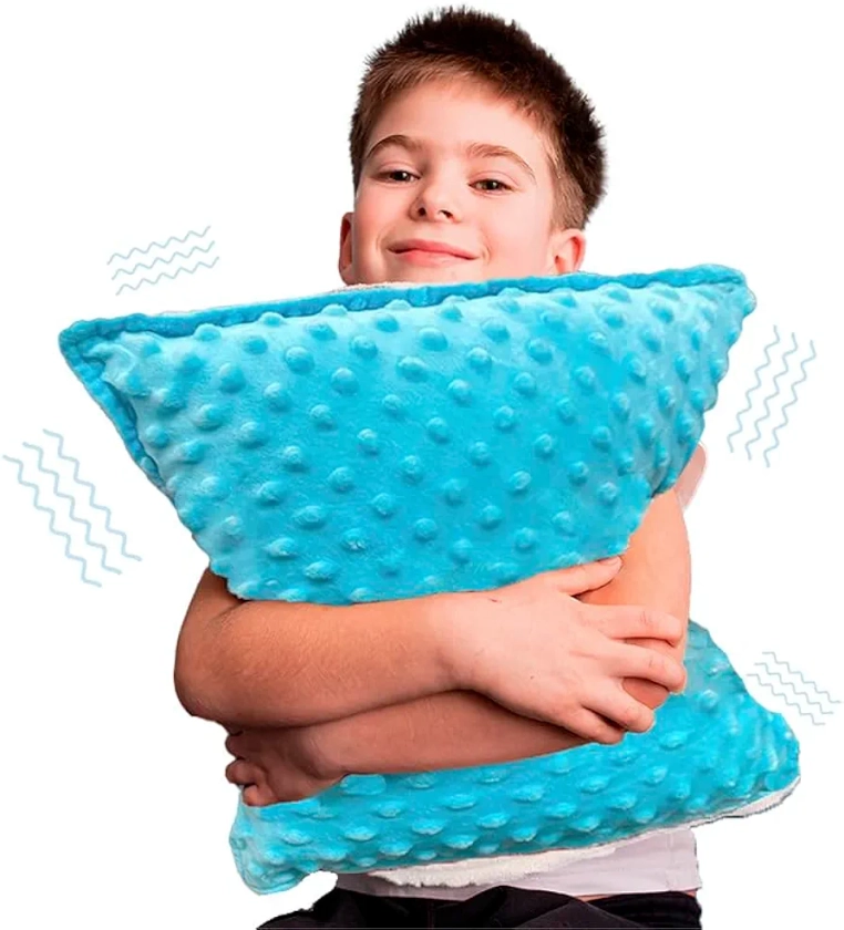Bright Autism Hugger Pillow for Sensory Needs- Calming Vibrating Pillow for Kids. Therapy Relaxing Tool That Helps Children to Soothe Stress or Anxiety. The Perfect Sleep aid for a Sensory Room.