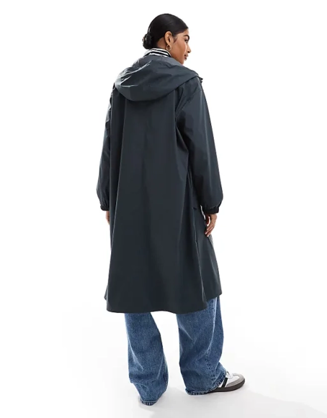 ASOS DESIGN - Parka caoutchoutée imperméable - Bleu nuit | ASOS