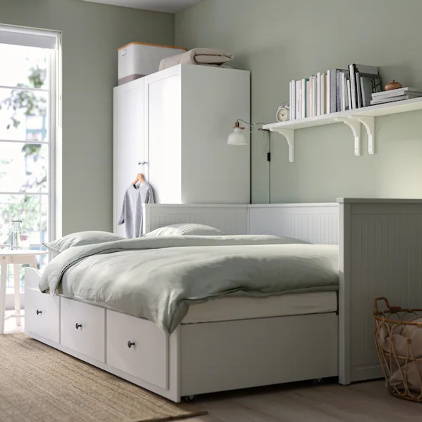HEMNES Struttura letto divano/3 cassetti, bianco, 80x200 cm - IKEA Italia