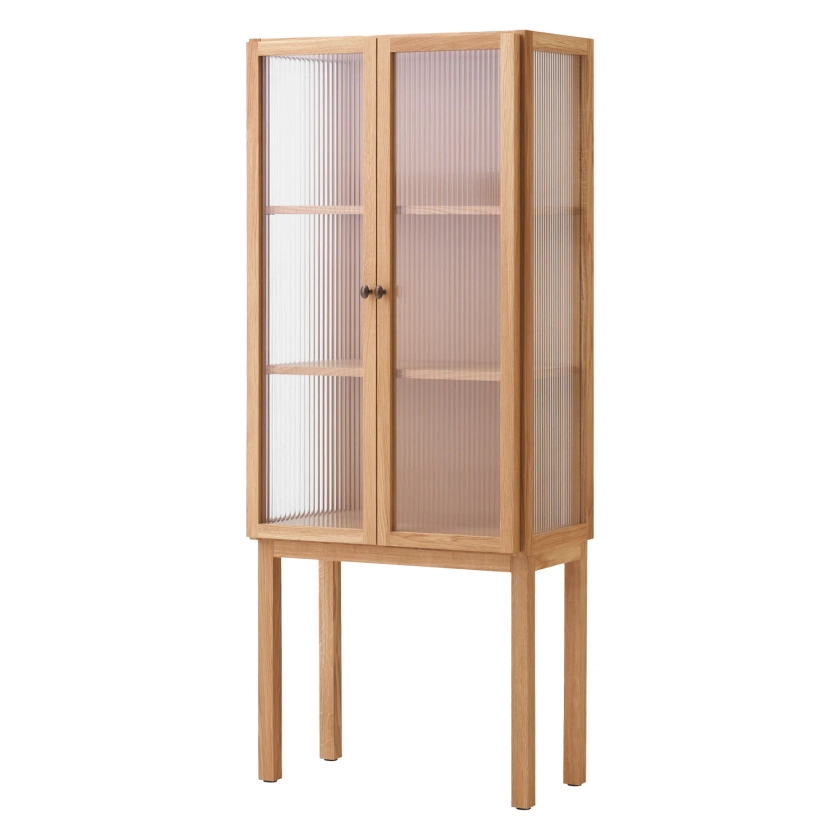 Audo Copenhagen Armadietto Curiosity, alto, rovere - vetro | Finnish Design Shop