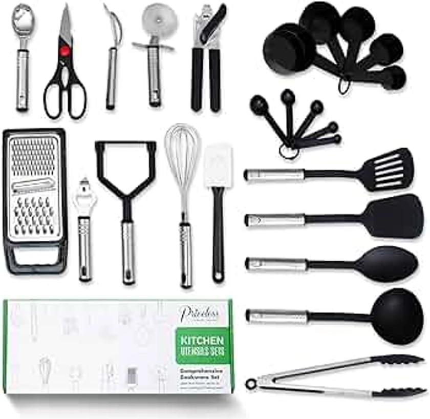 Priceless Homeware Kitchen Utensils Set - 17 Cooking Utensils Set, Kitchen Tool - Non-Stick & Heat Resistant Kitchen Gadgets Set -Cooking Ladles