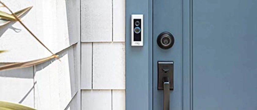 Ring sonnette vidéo Pro filaire (Video Doorbell Pro) + adaptateur secteur | Sonnette extérieure connectée avec caméra vidéo HD, visiophone, audio bidirectionnel | Essai Ring Protect gratuit 30 j.