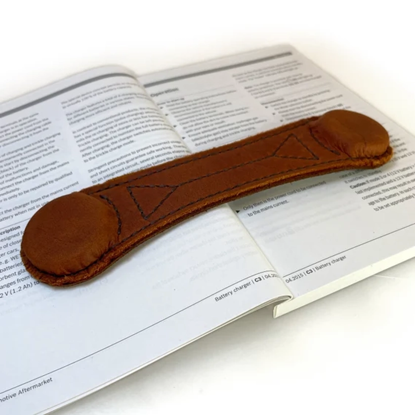 Leather Weighted Bookmark, page holder