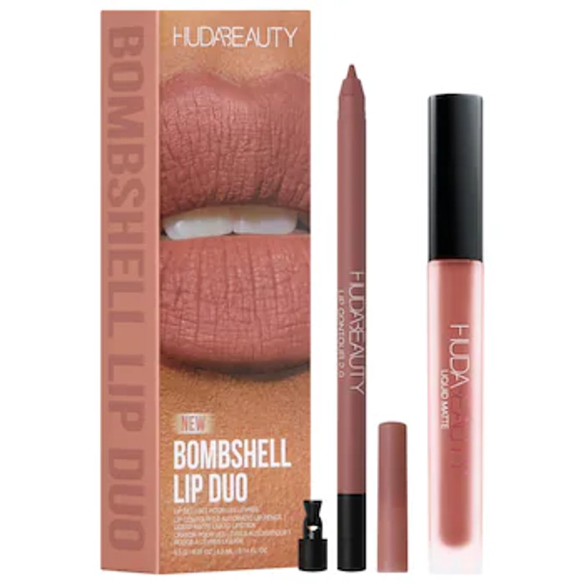 Bombshell Lip Liner and Liquid Lipstick Set - HUDA BEAUTY | Sephora