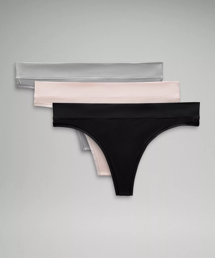 UnderEase Mid-Rise Thong Underwear *3 Pack | Women's Underwear | lululemon