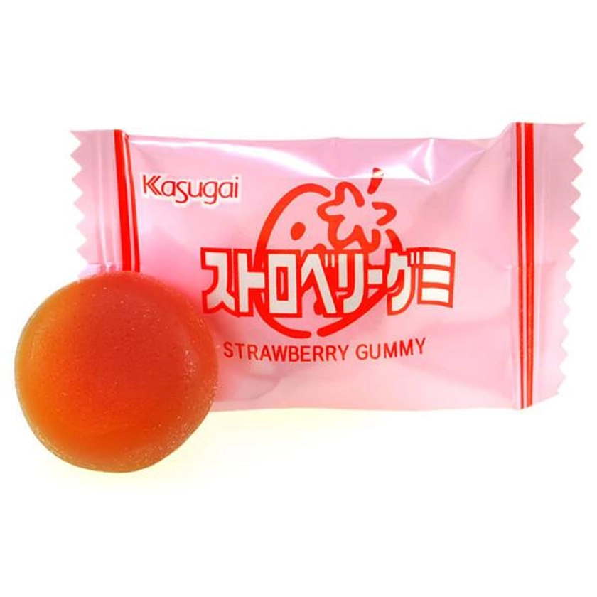 Kasugai Strawberry Gummy Candy: 24-Piece Bag
