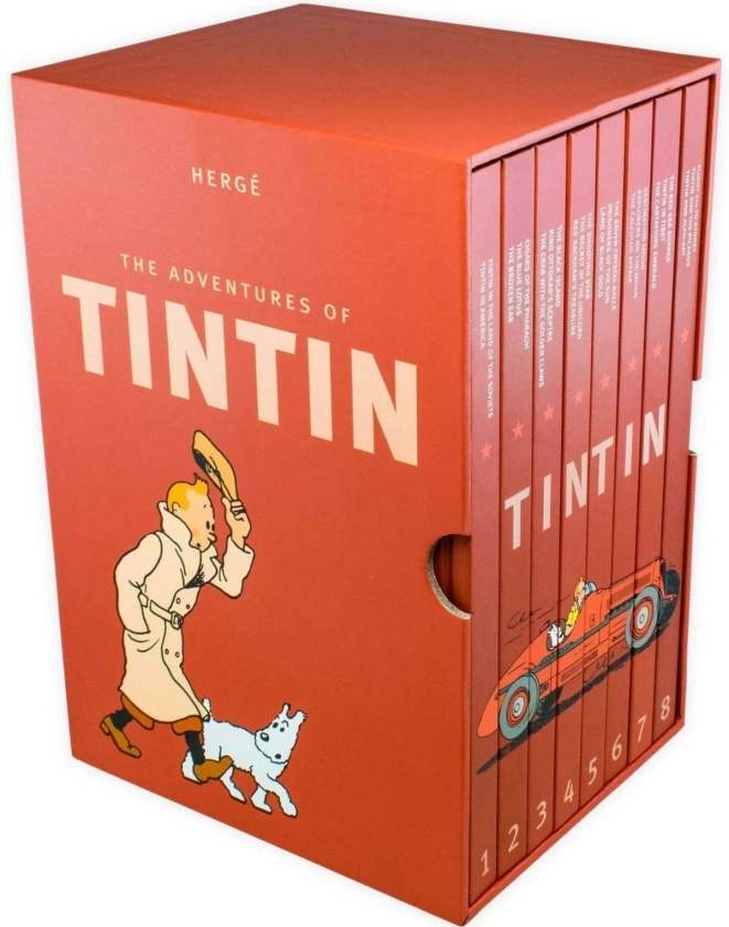 The Adventures of Tintin by Hergé: Compact Edition 8 Books Box Set - Ages 7+ - Hardback