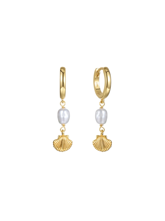 Sea Shell Pearl Earrings | MALAKAI