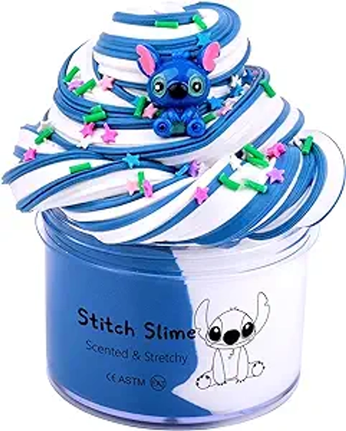 Newest Blue Slime, Super Soft and Non-Sticky Butter Slime, DIY Slime Kit for Girls Boys, Kids Party Favors Slime Putty Toy