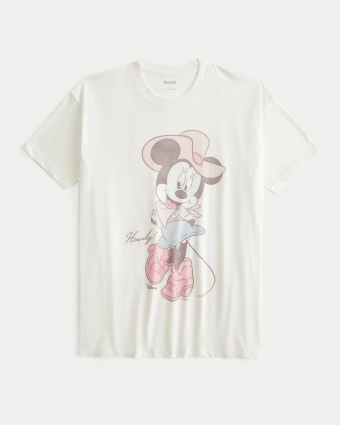 Women's Oversized Minnie Mouse Graphic Tee | Women's Tops | HollisterCo.com