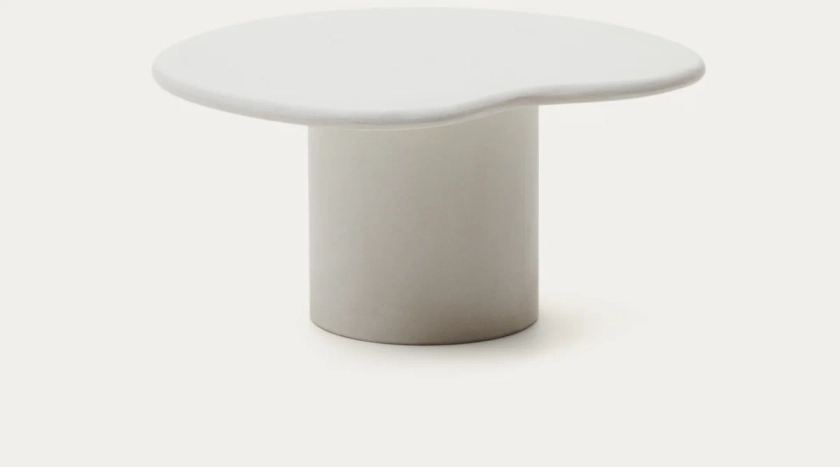Table basse Macarella en ciment blanc 83 x 77 cm | Kave Home®